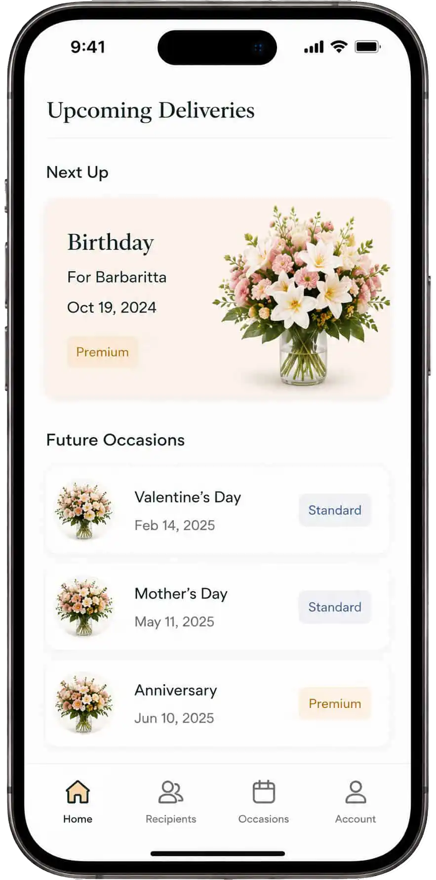 Forget-Me-Not mobile app preview